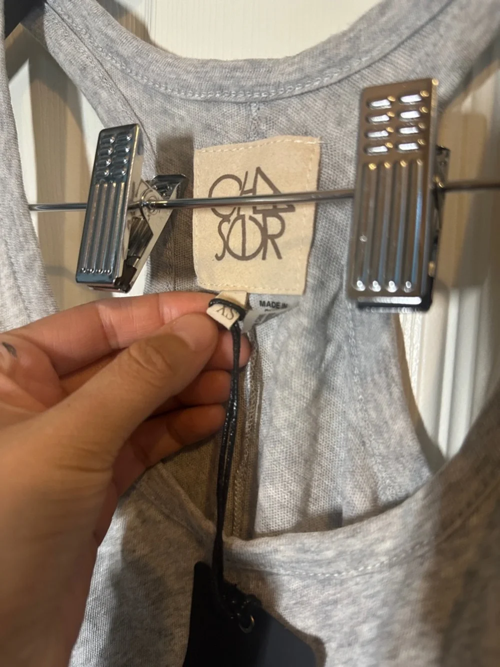 Chaser Light Gray Racerback Tank Top - Picture 4 of 5